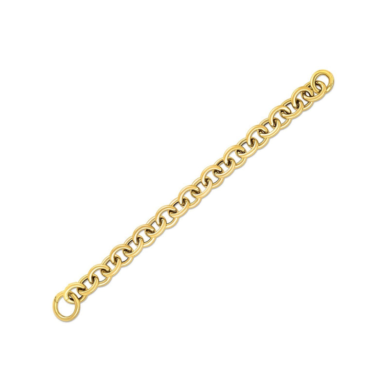 14k Yellow Gold Round Link Bracelet (11.60 mm) 14K yellow gold round link bracelet, 11.60 mm wide polished chain