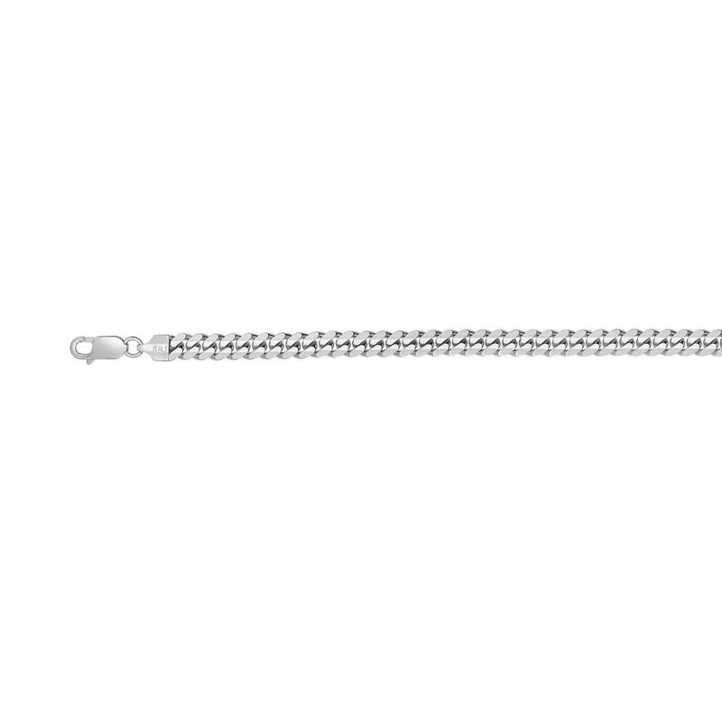 Sterling Silver Rhodium Plated Miami Cuban Chain (6.30 mm) Product Image