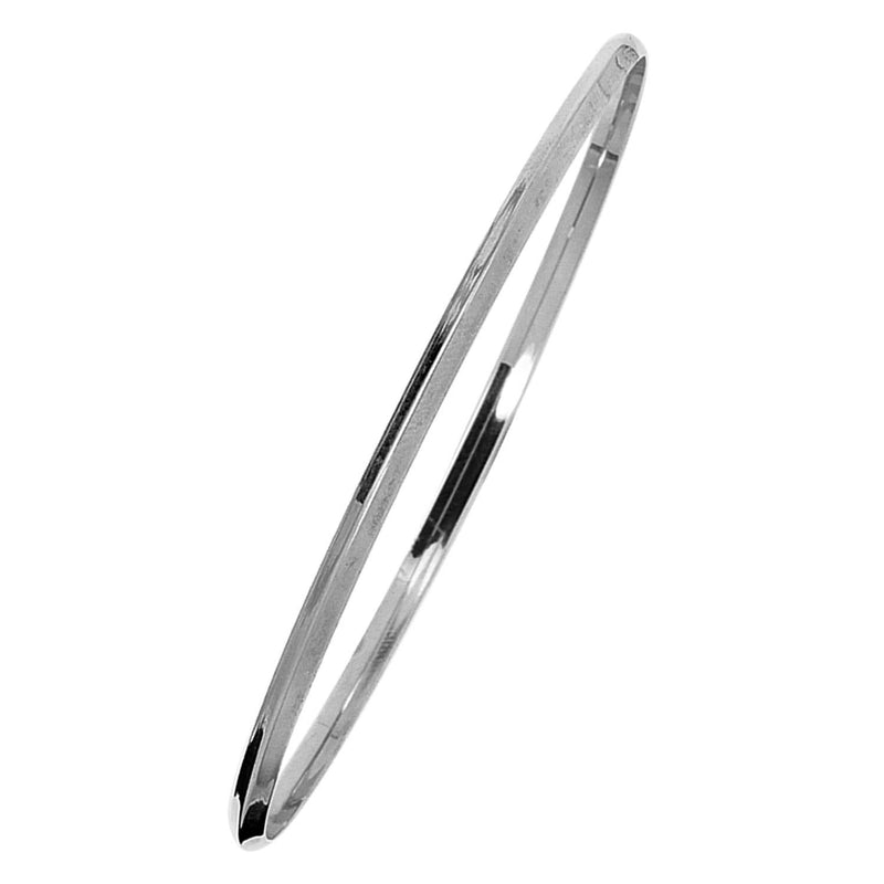 14K White Gold Knife Edge Bangle 14K white gold knife edge bangle with raised center ridge