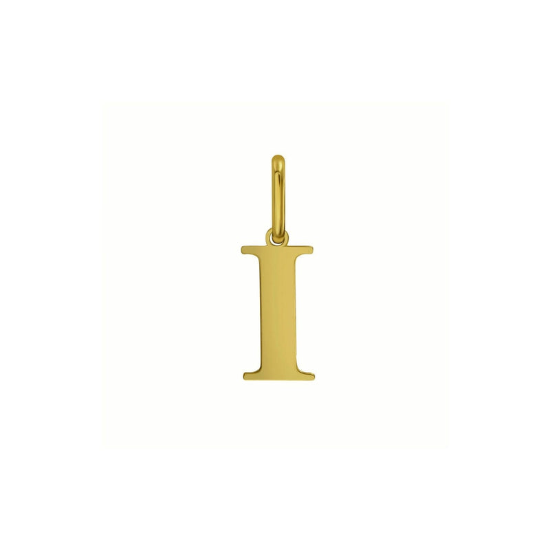 14K Yellow Gold Initial I Charm Pendant 14K yellow gold initial I charm pendant with polished letter form