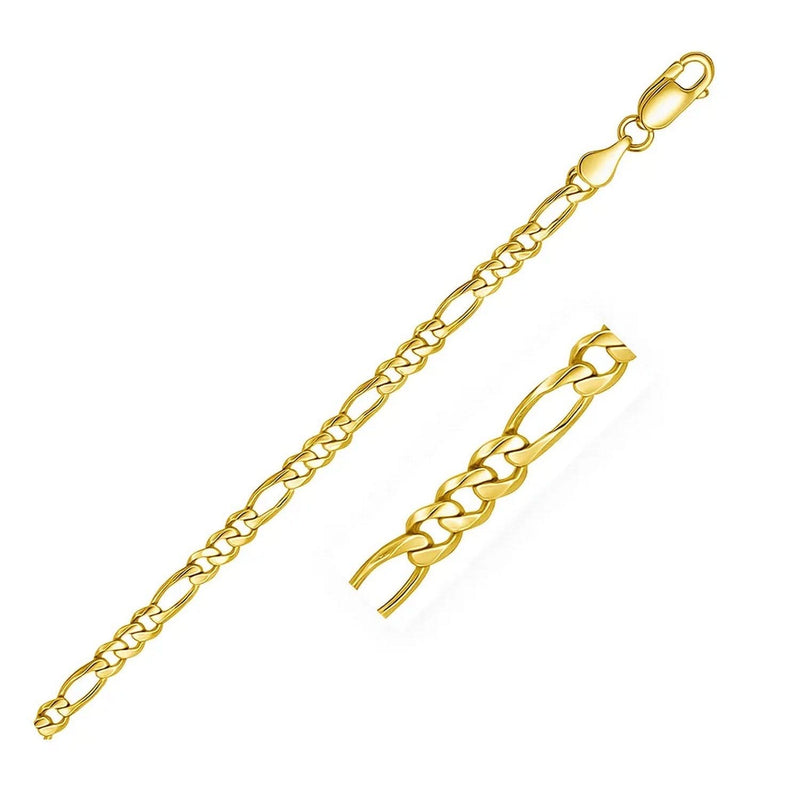 10k Yellow Gold Link Figaro Bracelet (3.70 mm) 10K yellow gold Figaro link bracelet, 3.70 mm width