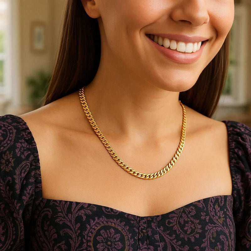 14k Yellow Gold Semi Solid Miami Cuban Chain (4.50 mm) Product Image