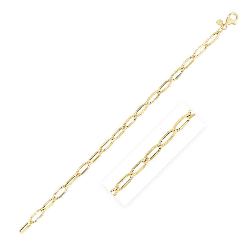 14k Yellow Gold High Polish Hexagon Link Chain (5.00 mm) 14K yellow gold hexagon link chain, 5 mm high polish