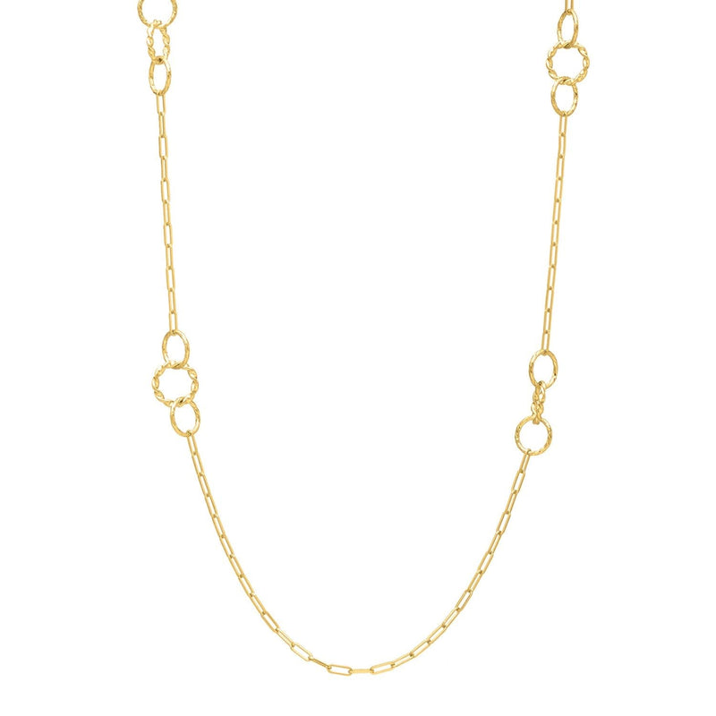Twistted Link Necklace in 14K Yellow Gold 14K yellow gold twisted link necklace with lobster clasp