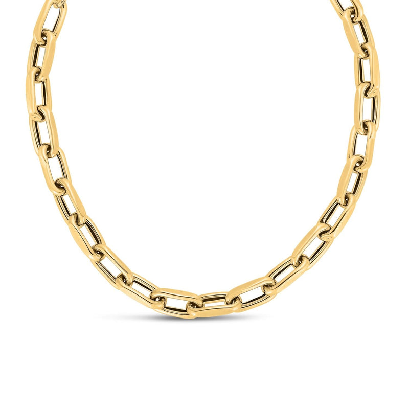 14k Yellow Gold French Cable Link Necklace (9mm) 14K yellow gold cable link necklace with 9mm French cable chain