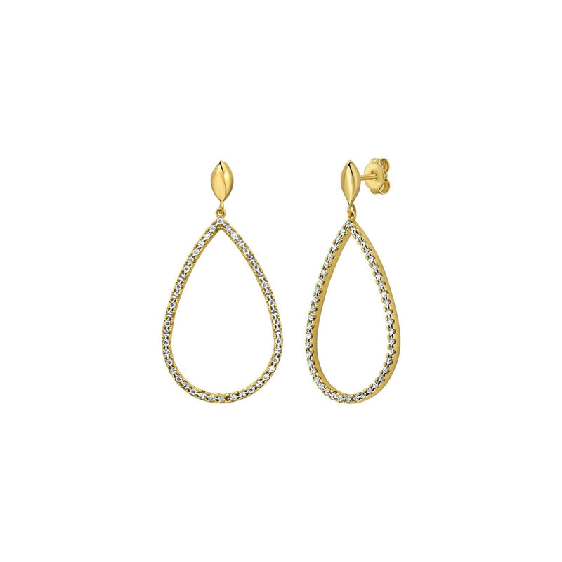 14K Two Tone Gold Diamon Oro Marquise Earrings 14K two-tone gold ring with marquise-shaped detailing across the band