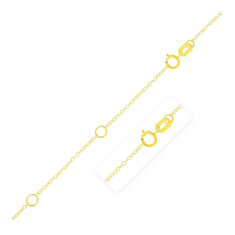 Double Extendable Piatto Chain in 10k Yellow Gold (1.30 mm) 10K yellow gold double Piatto chain with flat oval links, 1.30 mm