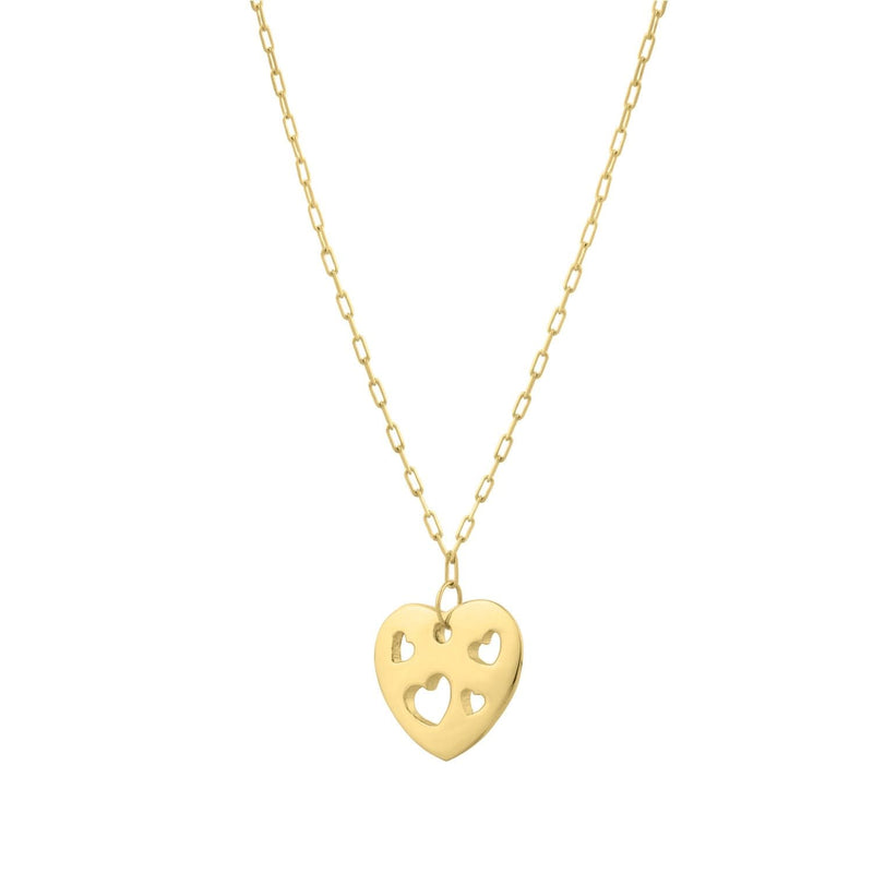 Cutout Heart Necklace in 14K Yellow Gold 14K yellow gold heart cutout pendant necklace with polished open silhouette