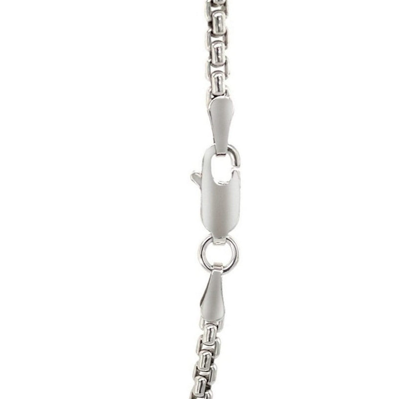 Sterling Silver Rhodium Plated Round Box Chain (2.20 mm) Product Image
