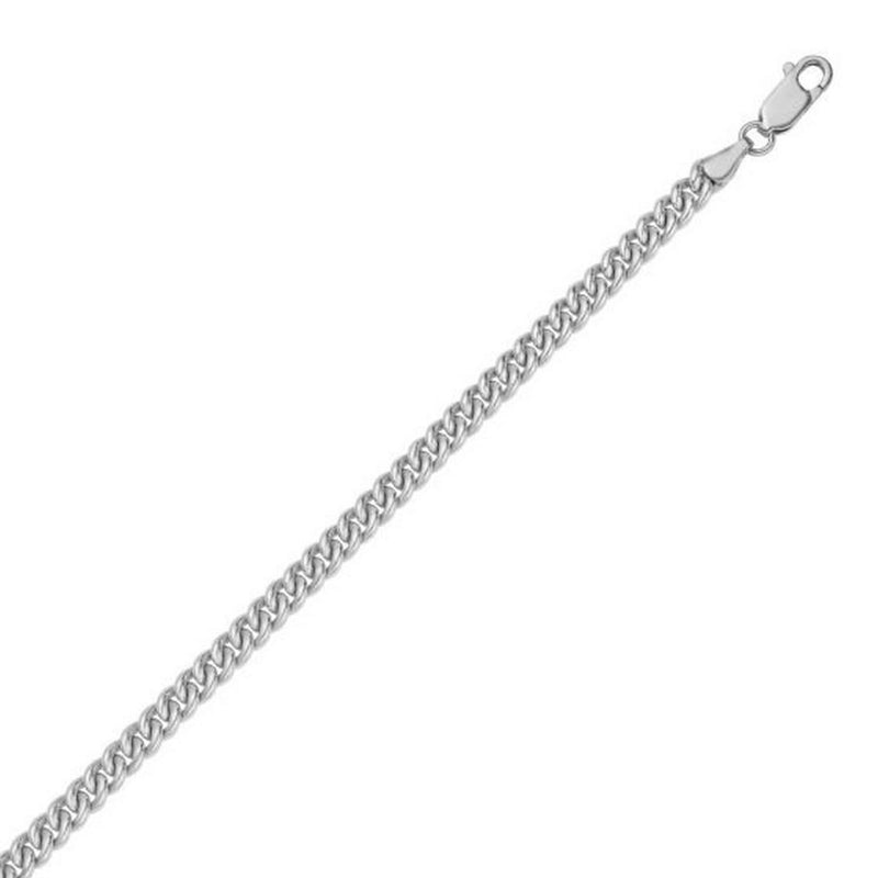 Sterling Silver Rhodium Plated Vintage Puffed Miami Cuban Chain (5.30 mm) 925 sterling silver rhodium plated puffed Miami Cuban link chain, 5.30 mm