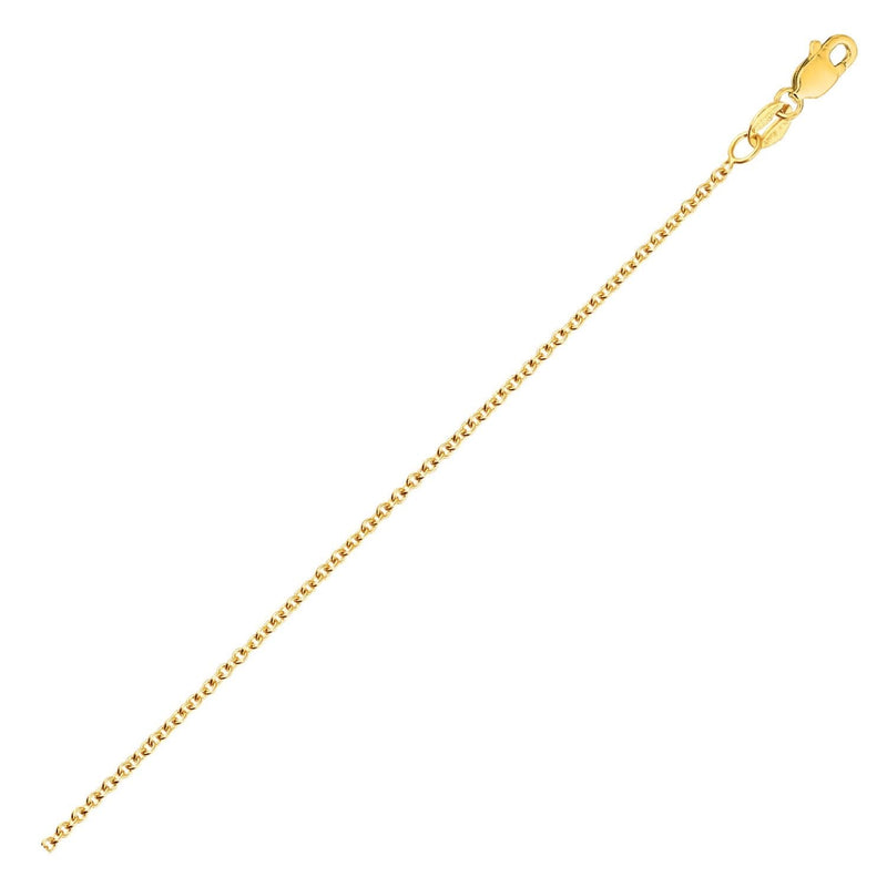 14k Yellow Gold Round Cable Link Chain (2.6 mm) 14K yellow gold cable link chain with round links at 2.6 mm width