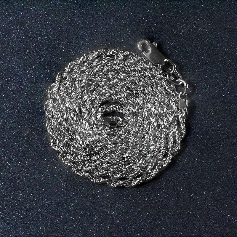 14k White Gold Light Rope Chain (2.00 mm) Product Image