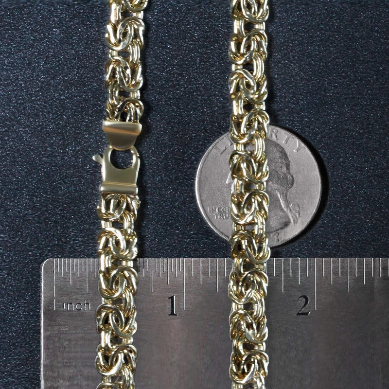 14k Yellow Gold Byzantine Motif Chain Necklace Product Image