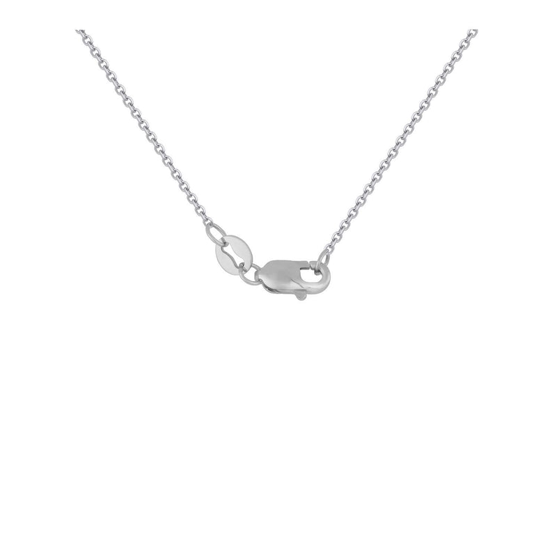 14k White Gold Horseshoe Design Diamond Pendant 14K white gold horseshoe pendant with pave diamond stones