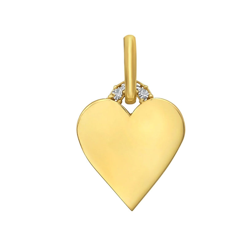 14K Yellow Gold Polished Heart Charm Pendant 14K yellow gold heart charm pendant with polished finish