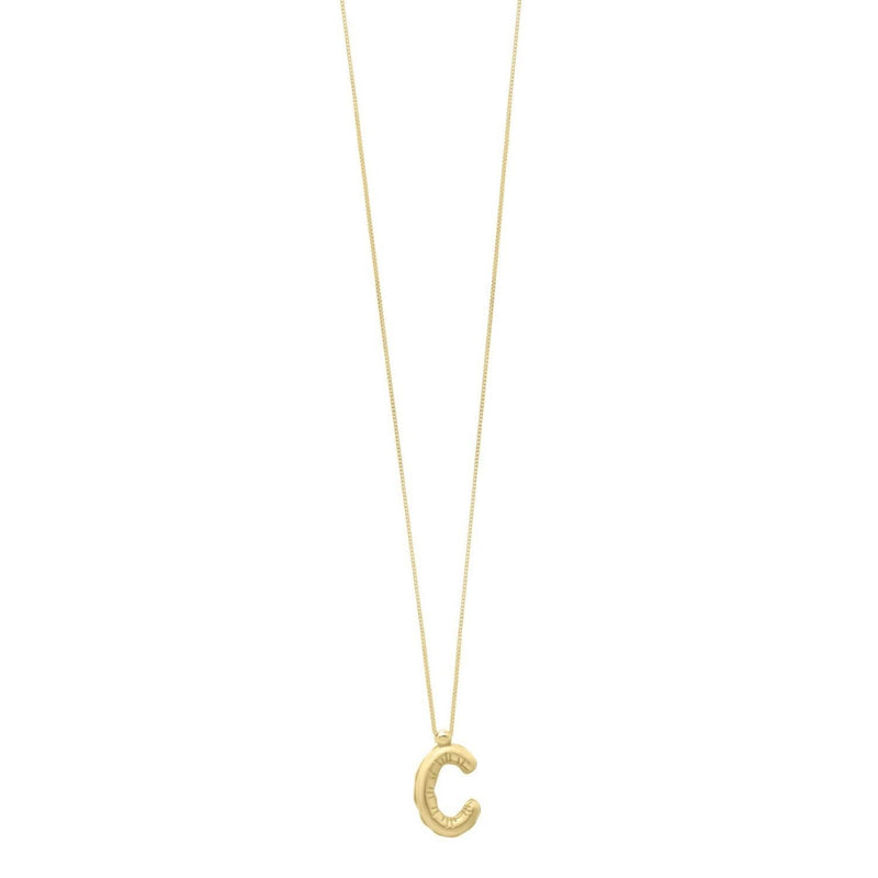 14K Yellow Gold Helium Initial C Pendant 14K yellow gold initial C pendant with clean open letter form