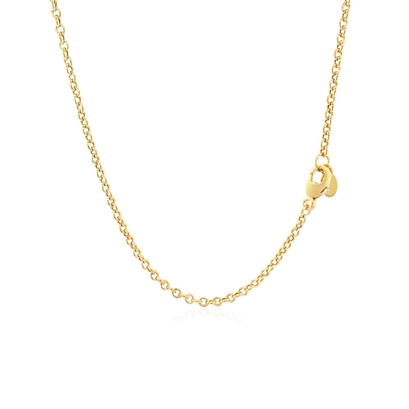 14k Yellow Gold Chain Necklace with Polished Knot Product Image