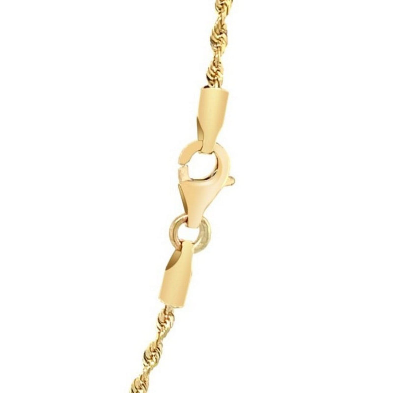 10k Yellow Gold Solid Diamond Cut Rope Chain (1.40 mm) Product Image