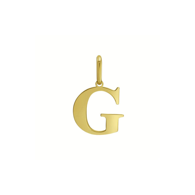 14K Yellow Gold Initial G Charm Pendant 14K yellow gold initial G charm pendant with soldered bail
