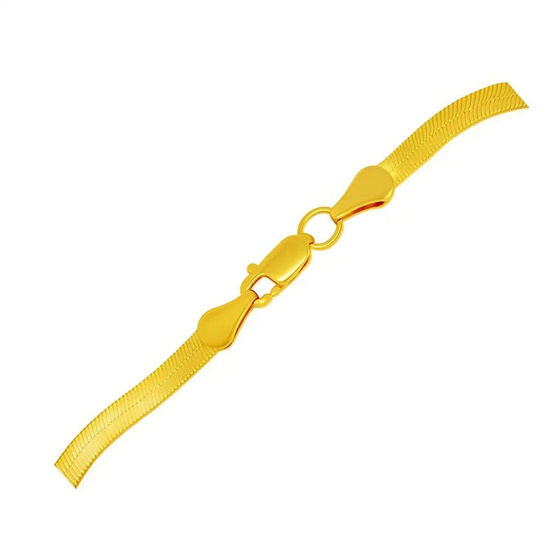 14k Yellow Gold Super Flex Herringbone Bracelet (1.50 mm) 14K yellow gold Super Flex herringbone bracelet in 1.50 mm width