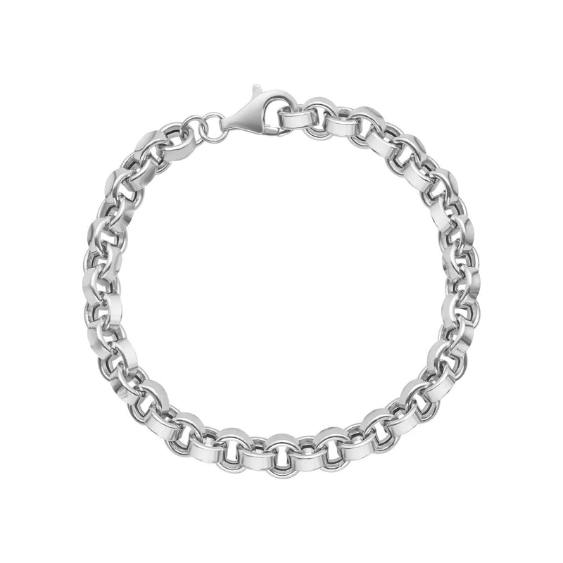 Sterling Silver Rolo Link Bracelet Sterling silver rolo link bracelet with polished round links and secure clasp