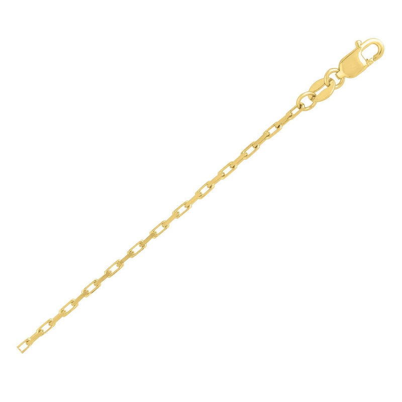 14k Yellow Gold French Cable Chain (1.3 mm) 14K yellow gold cable chain with fine 1.3 mm alternating oval links