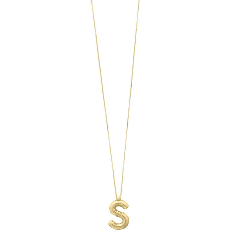 14K Yellow Gold Helium Initial S Pendant 14K yellow gold initial S pendant with polished bail