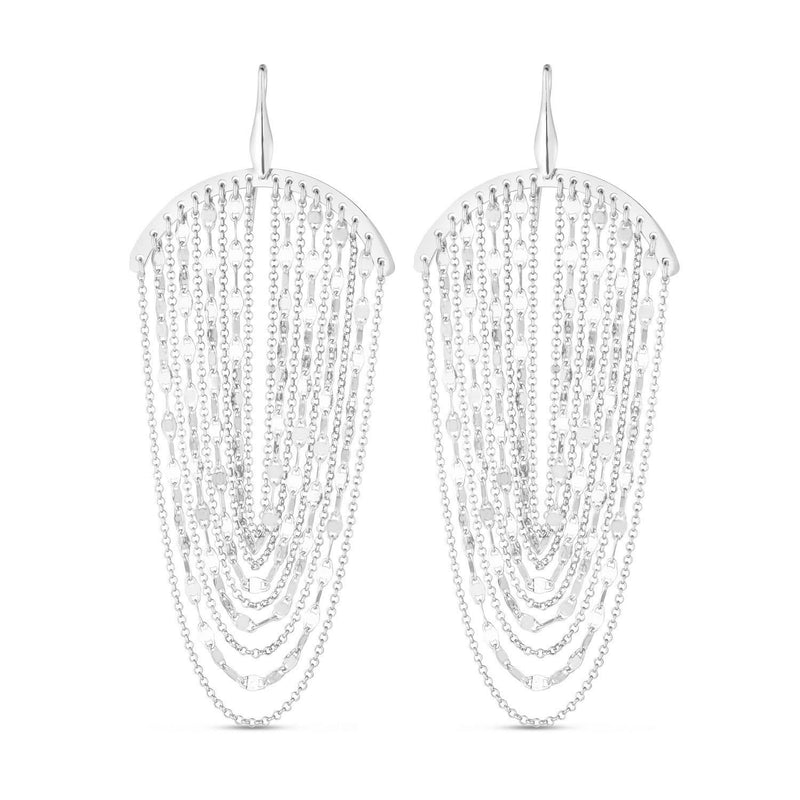 Sterling Silver Multi Strand Chain Drop Chandelier Earrings Sterling silver 925 multi strand chain drop chandelier ring