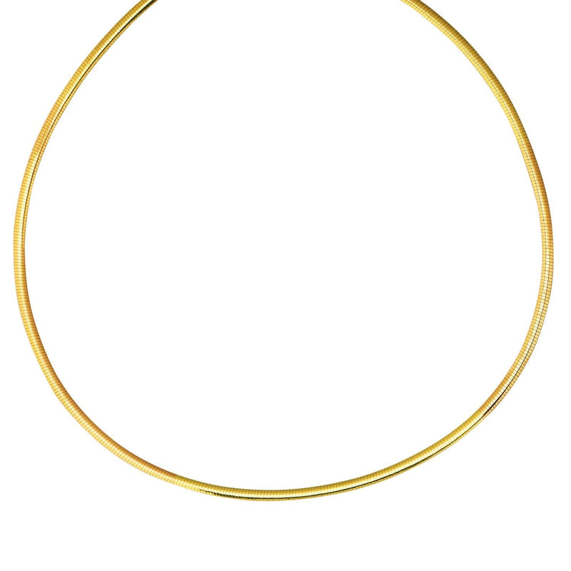 14K Yellow Gold And Silver Reversible Omega Chain Necklace (3.00 mm) 14K yellow gold and silver reversible omega chain necklace, 3.00 mm width