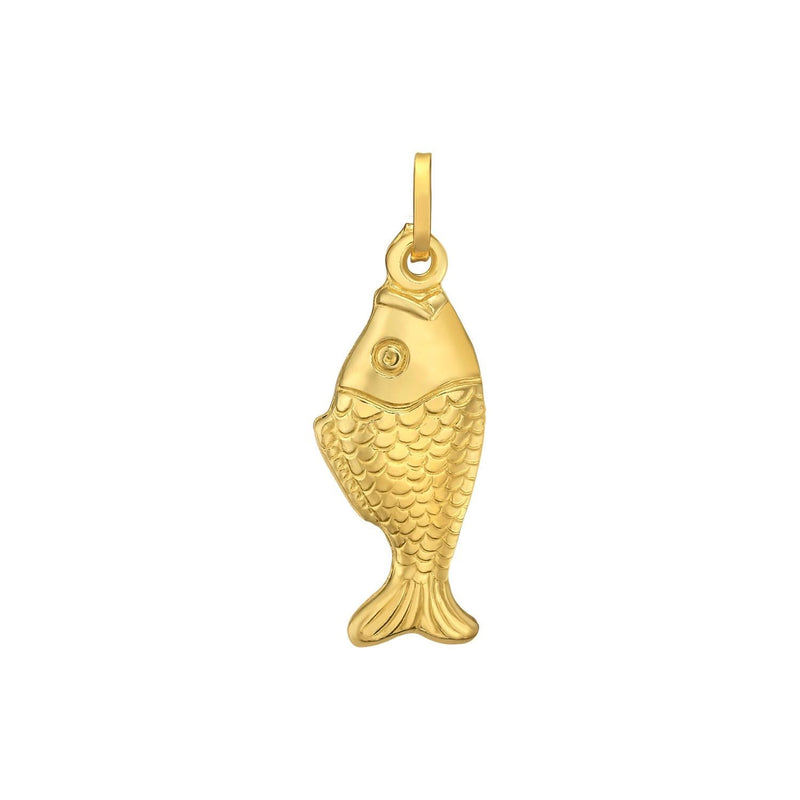 14K Yellow Gold Polished Fish Charm Pendant 14K yellow gold polished fish charm pendant without a chain
