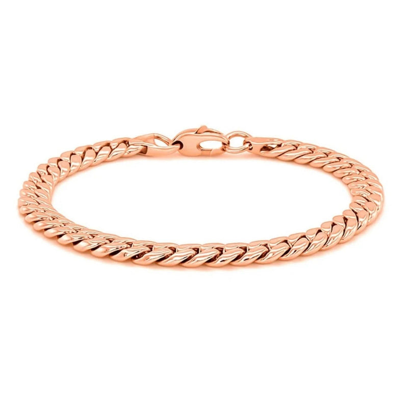14K Rose Gold Cuban Link Bracelet (5.90 mm) Product Image