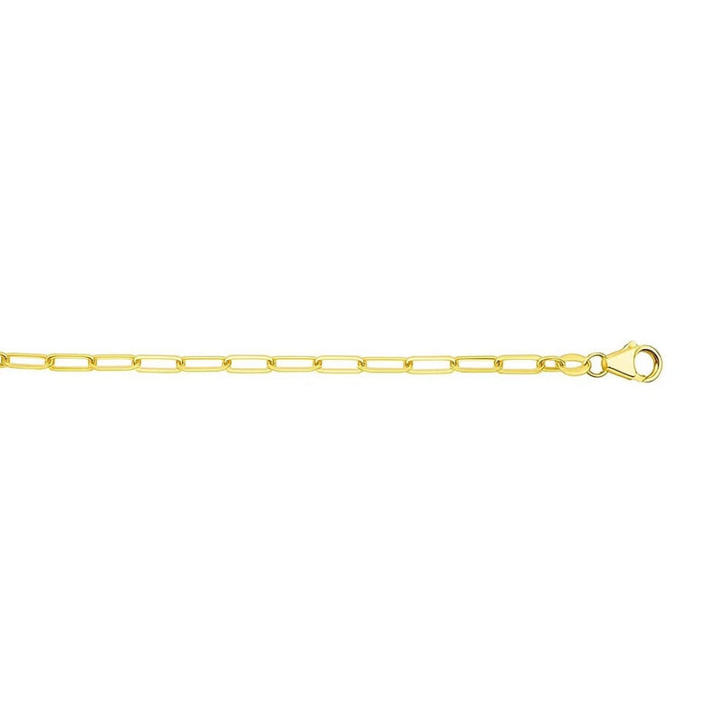14K Yellow Gold Paperclip Chain (3.50 mm) Product Image