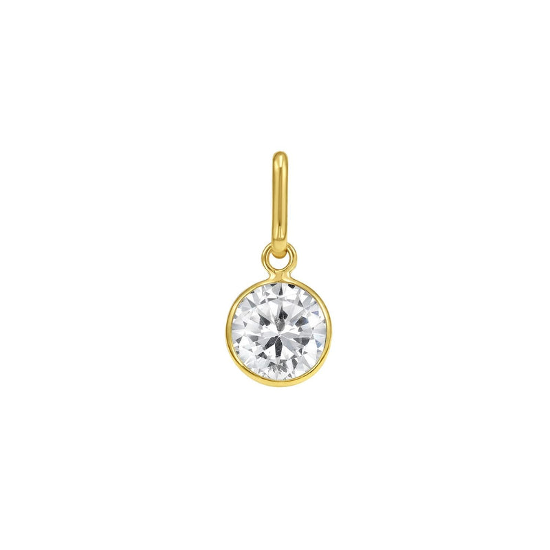14K Yellow Gold Initial Z Charm Pendant 14K yellow gold initial Z charm pendant with polished serif edges