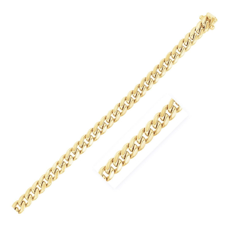 10k Yellow Gold Classic Solid Miami Cuban Chain (3.20 mm) 10K yellow gold Cuban link chain in a 3.20 mm solid Miami design