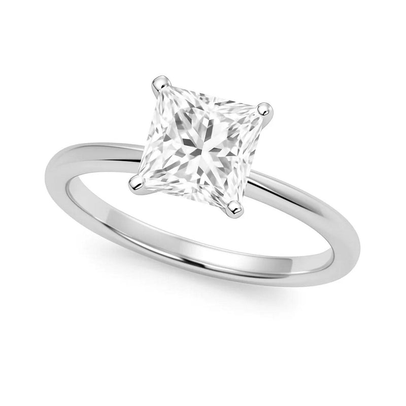2 Carat Princess Lab Grown IGI G/VS1 Diamond Solitaire Ring in 10K White Gold 10K white gold ring with 1 princess lab grown diamond solitaire stone
