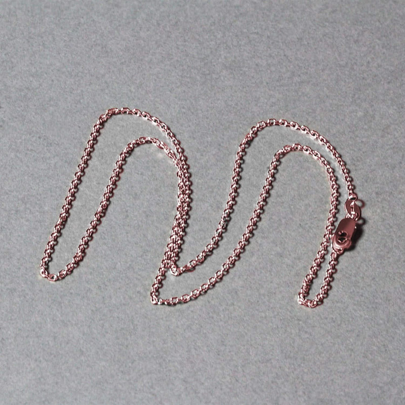 14k Rose Gold Diamond Cut Cable Link Chain (1.30 mm) Product Image
