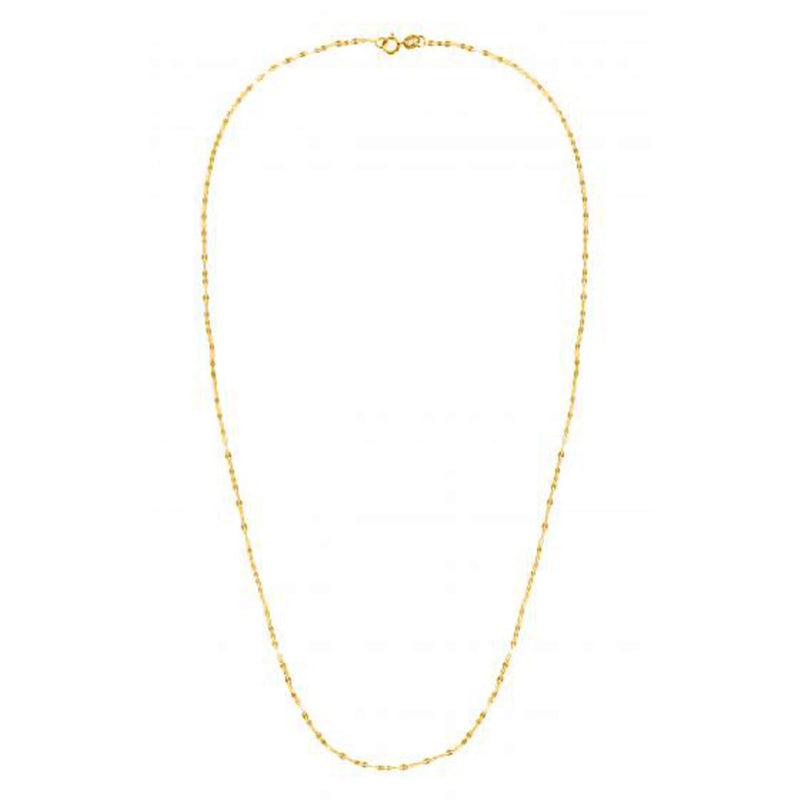 14k Yellow Gold Alternate Valentino Chain (1.40 mm) 14K yellow gold alternate Valentino chain in a fine 1.40 mm gauge