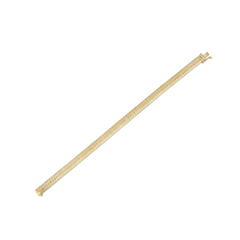 14k Yellow Gold Diamante Flex Bracelet (5.80 mm) 14K yellow gold flex link bracelet in 5.80 mm width with polished finish