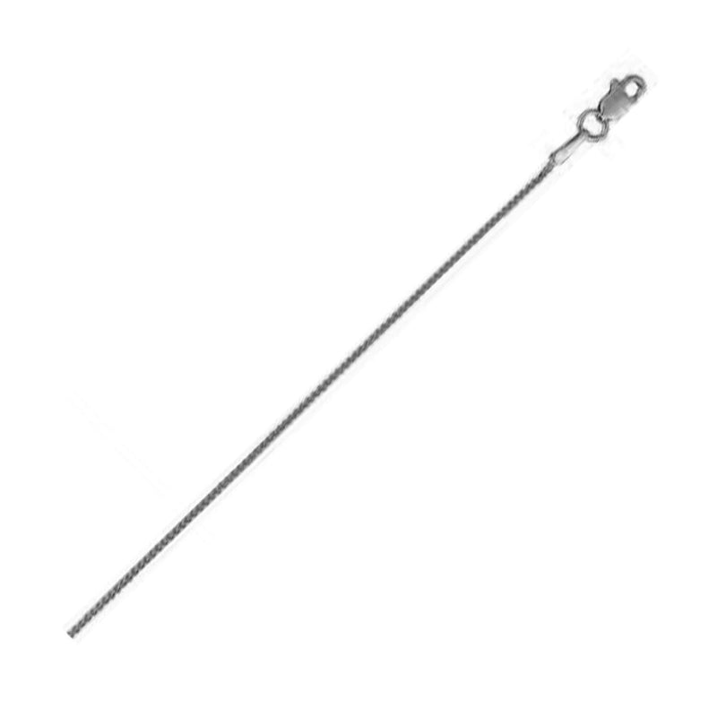 14k White Gold Round Wheat Chain (0.80 mm) 14K white gold wheat chain in a fine 0.80 mm round braided link