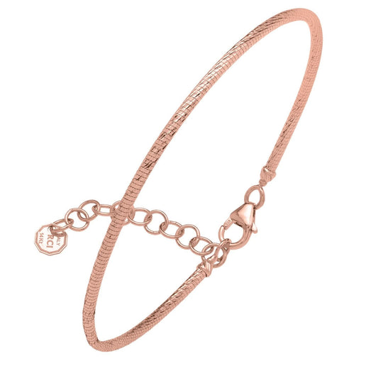 14K rose gold diamond-cut slip-on stack bangle bracelet, 1.80 mm width