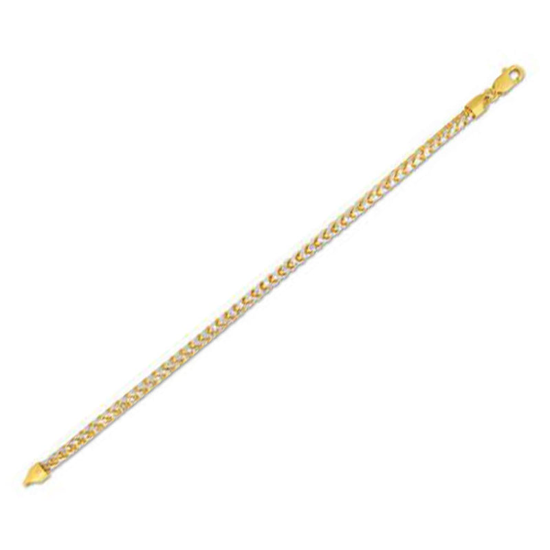14k Yellow Gold Round Pave Franco Chain (4.00 mm) 14K yellow gold Franco chain with round pave detailing, 4.00 mm width
