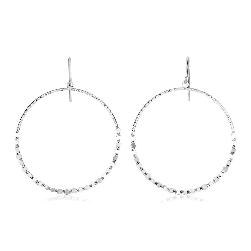 Sterling Silver Textured Circle Dangle Earrings 925 sterling silver textured circle dangle earrings with hammered finish