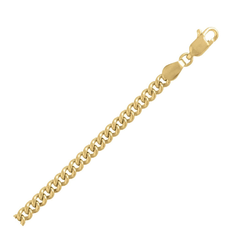 14k Yellow Gold Light Gourmette Chain (3.60 mm) 14K yellow gold Gourmette chain with flat diamond-cut links, 3.60 mm width