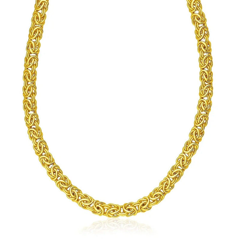 14k Yellow Gold Byzantine Design Stylish Necklace Product Image