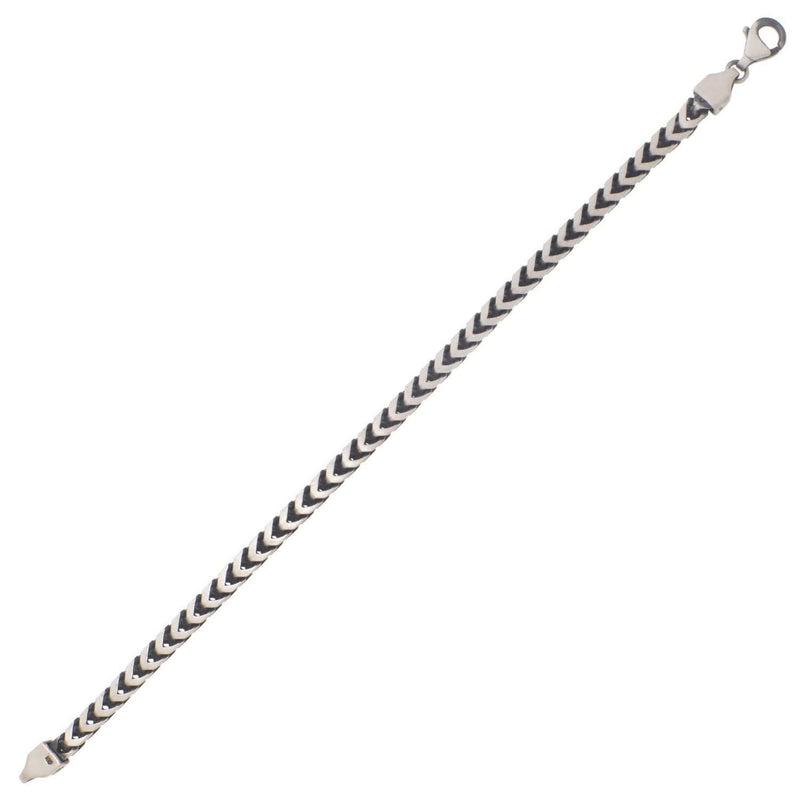 Sterling Silver Gunmetal Finish Franco Link Chain (4.60 mm) 925 sterling silver gunmetal finish Franco link chain 4.60 mm