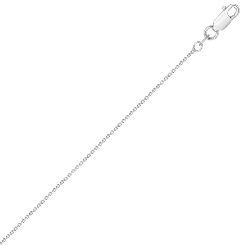 Sterling Silver Rhodium Plated Round Cable Chain (1.50 mm) 925 sterling silver rhodium plated round cable chain 1.50 mm
