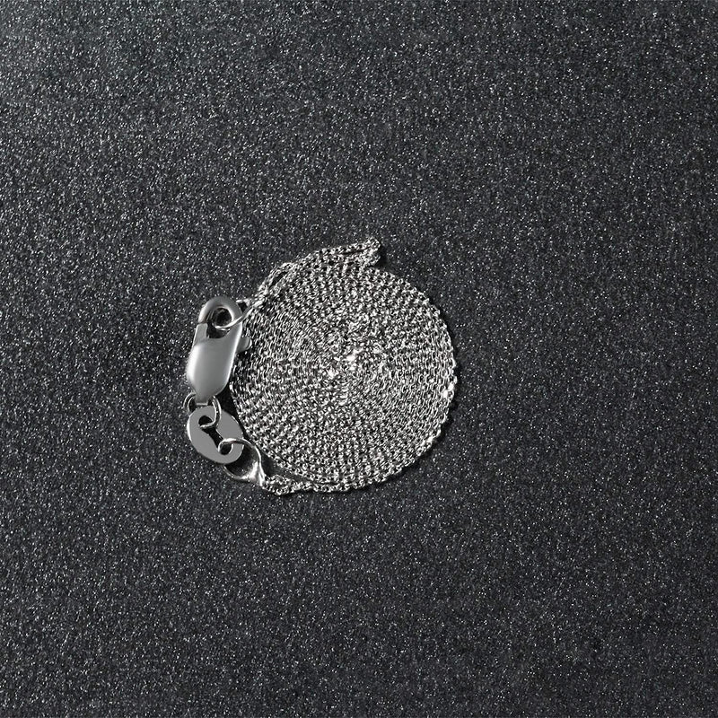 14k White Gold Cable Link Chain (0.50 mm) 14K white gold cable link chain in a fine 0.50 mm gauge