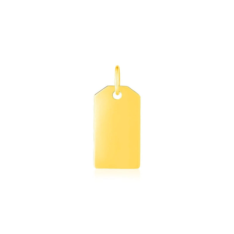 14K Yellow Gold Tag Pendant Product Image