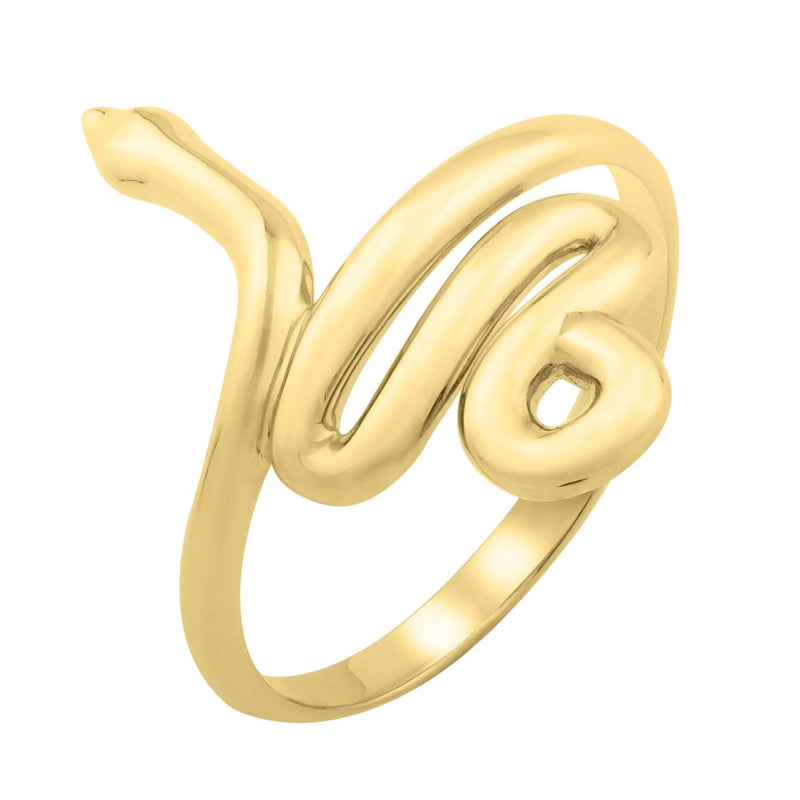 Snake Ring in 14K Yellow Gold (2.00 mm) 14K yellow gold snake ring with 2.00 mm coiled serpentine band