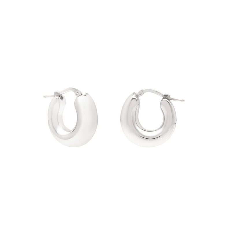 Sterling Silver Small Graduated Hoop Earrings 925 sterling silver small graduated hoop earrings with polished finish